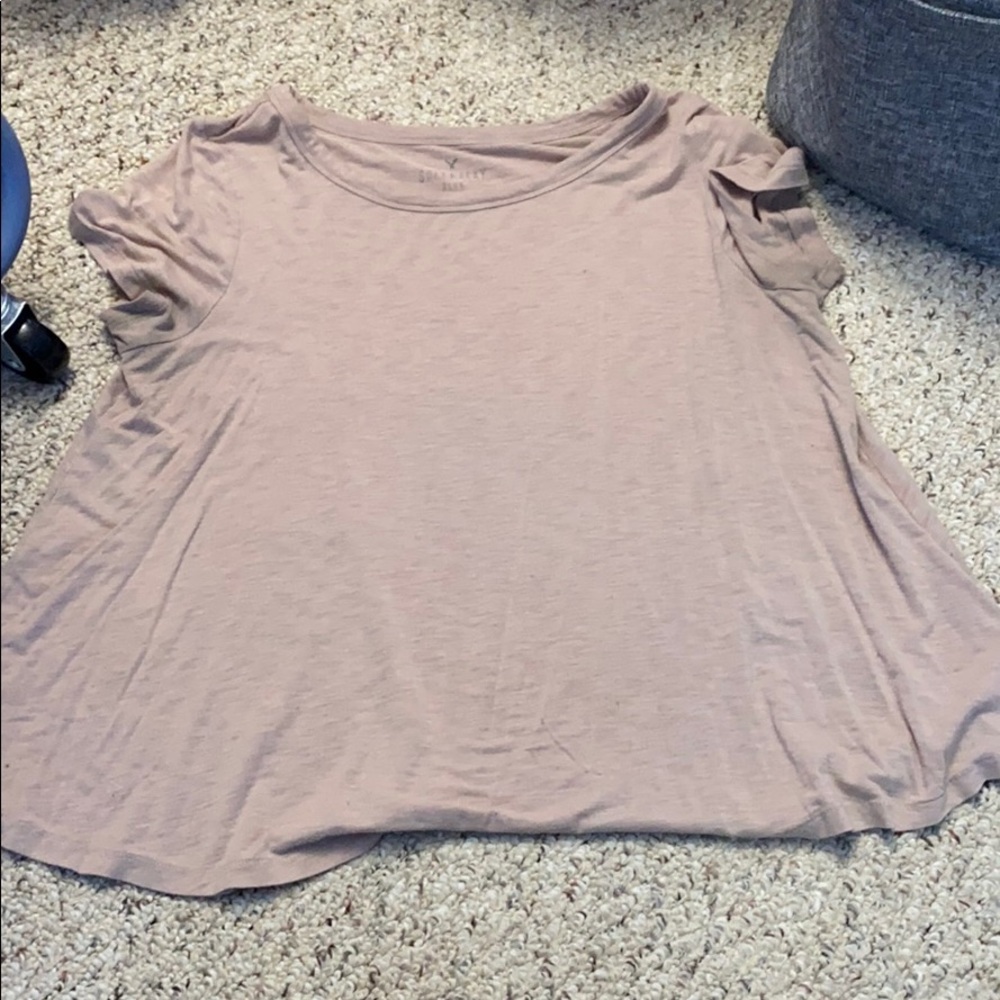 American Eagle Soft & Sexy Light Pink Short Sleeve